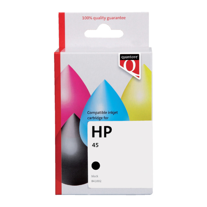 Inktcartridge Quantore alternatief tbv HP 51645A 45 zwart