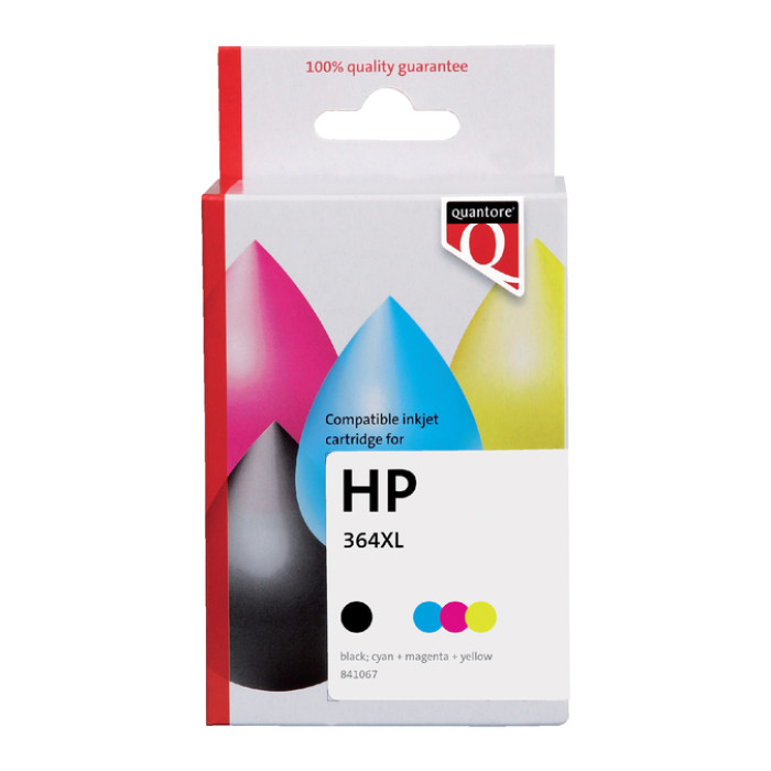 Inktcartridge Quantore alternatief tbv HP N9J74AE 364XL zwart + 3 kleuren