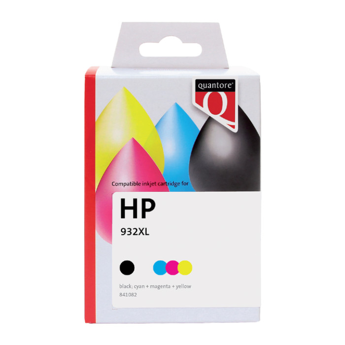 Inktcartridge Quantore alternatief tbv HP C2P42AE 932XL + 933XL zwart + kleur