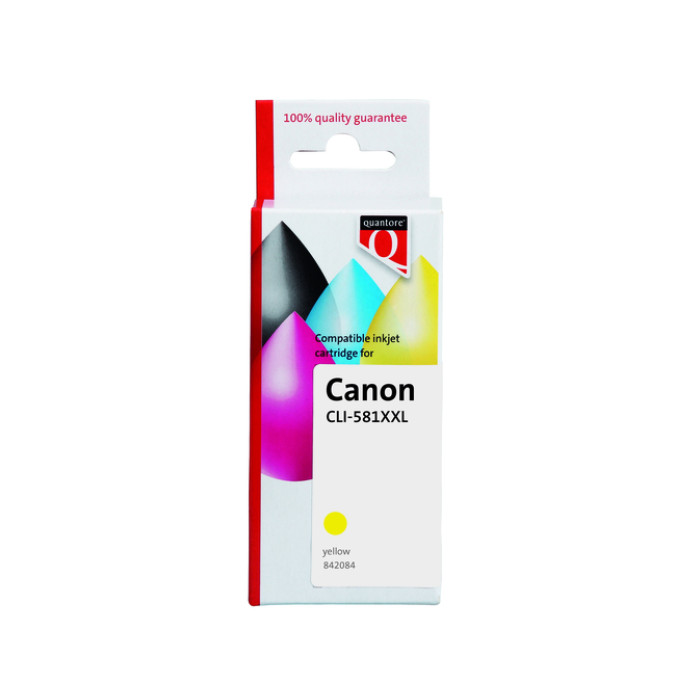Inktcartridge Quantore alternatief tbv Canon CLI-581XXL geel