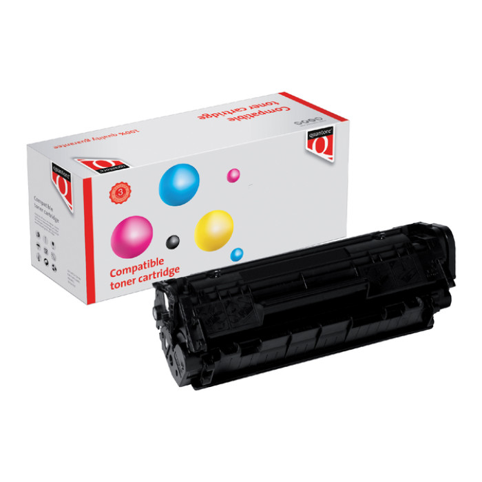 Tonercartridge Quantore alternatief tbv HP Q2612A 12A zwart