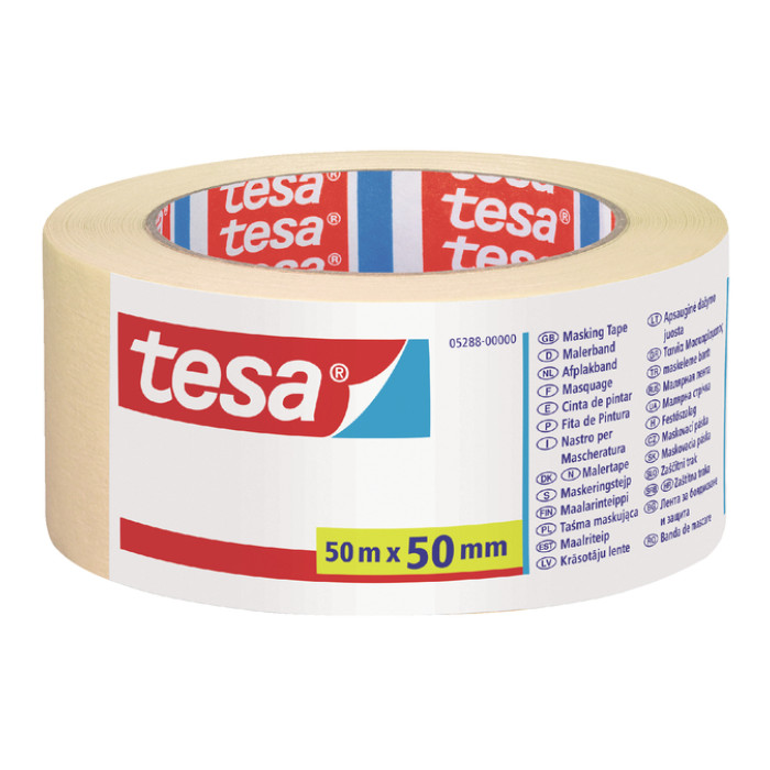 Afplaktape tesa®  Economy 50mmx50m creme