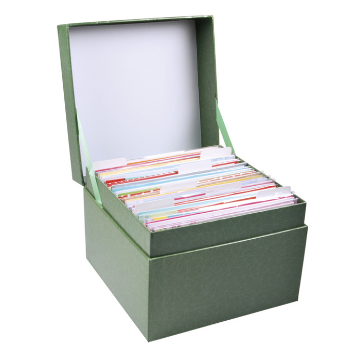 Wenskaartbox Paperclip inclusief 75 wenskaarten