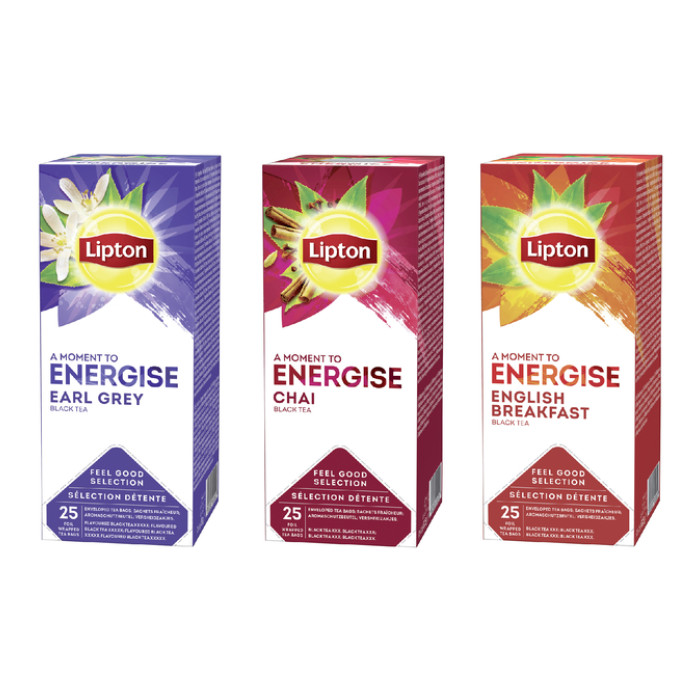 Thee Lipton Energise English breakfast 25x1.5gr