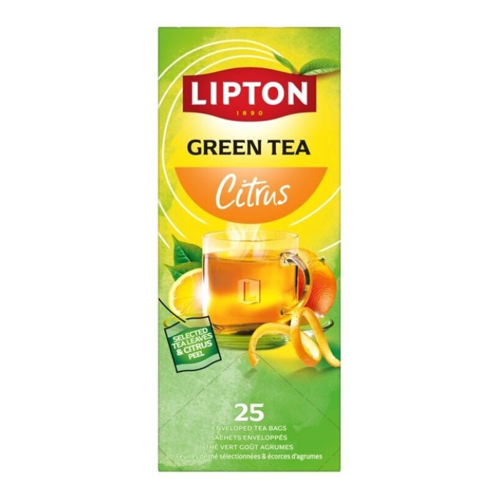 Thee Lipton green tea citrus 25x1.5gr