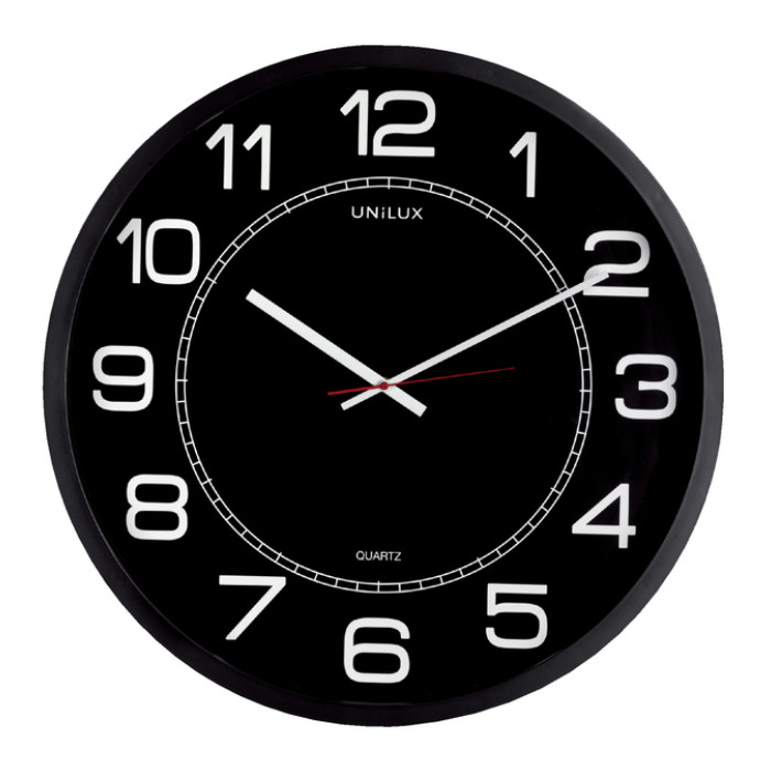 Wandklok Unilux Mega Ø 57.5cm zwart
