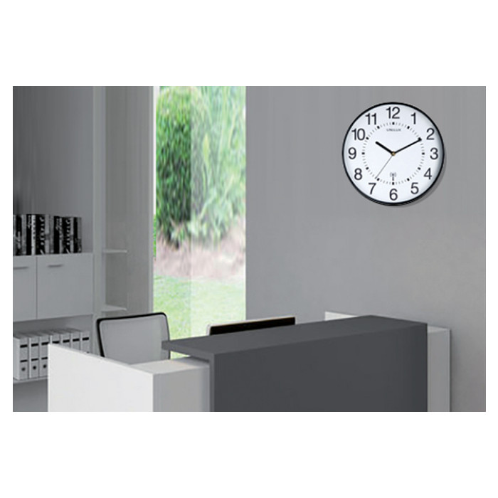 Wandklok Unilux Maxi radio controlled Ø 37.5cm zwart/wit