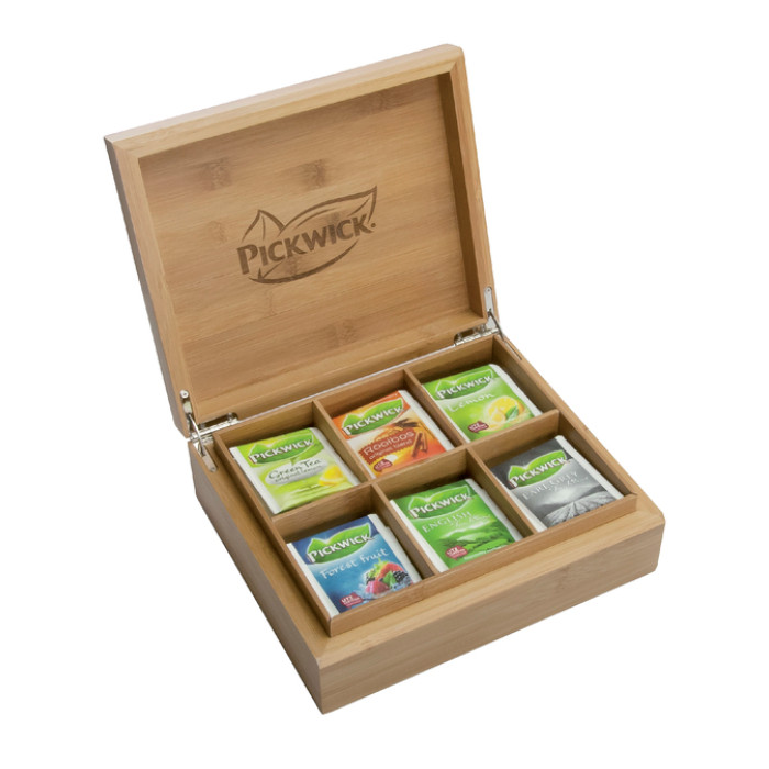 Pickwick Theekist Bamboe 6vaks Fairtrade
