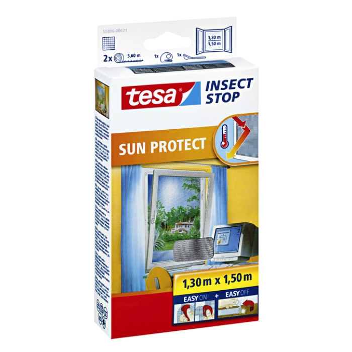 Insectenhor tesa® Insect Stop SUN PROTECT raam 1,3x1,5m antraciet