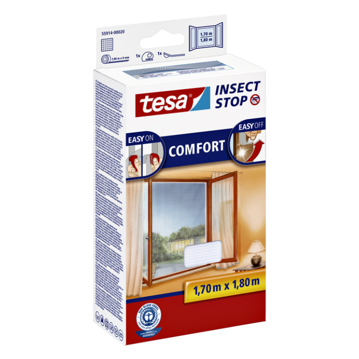 Insectenhor tesa® Insect Stop COMFORT raam 1,7x1,8m wit