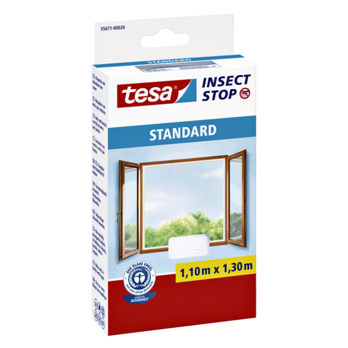 Insectenhor tesa® Insect Stop STANDARD raam 1,10x1,30m wit