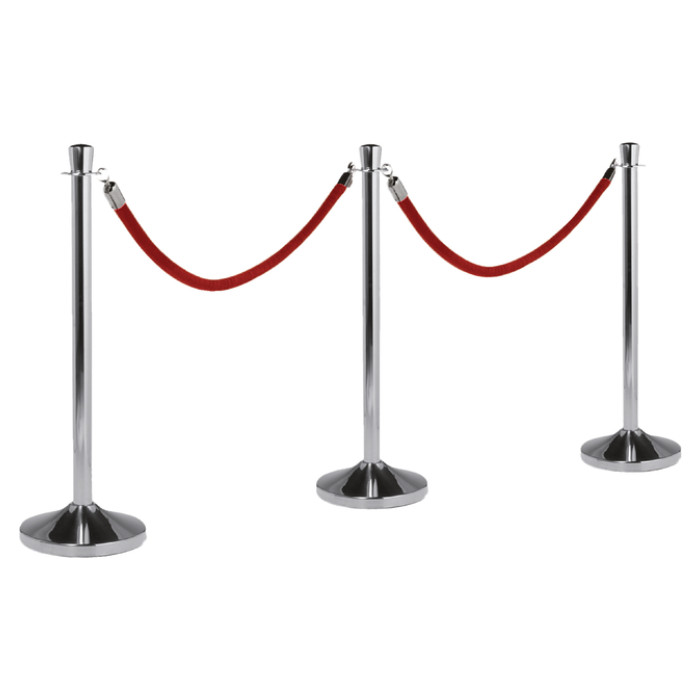 Afzetkoord Securit 150cm rood met goudkleurige knop