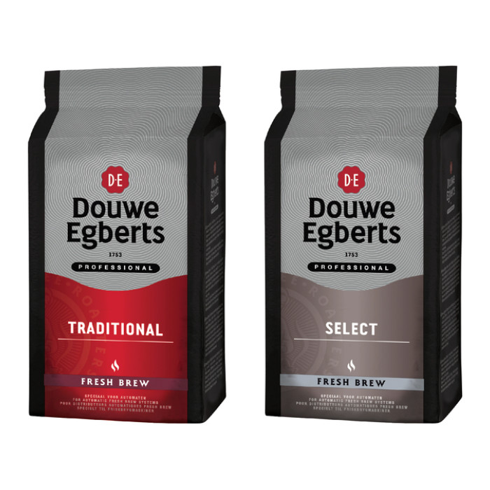 Koffie Douwe Egberts Fresh Brew voor automaten 1kg