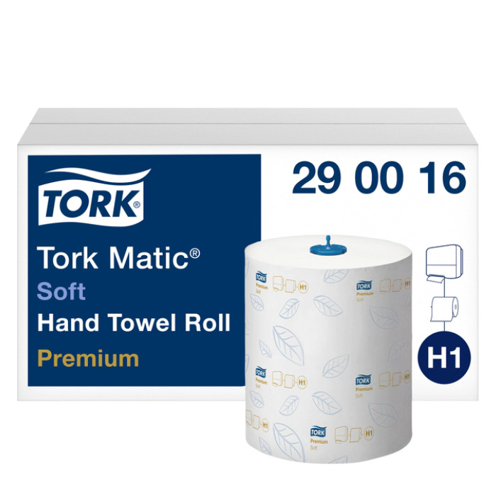 Handdoekrol Tork H1 Matic Premium 2-laags 100m wit 290016