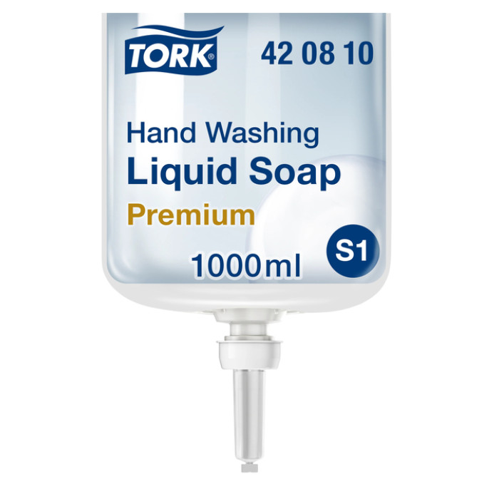 Handzeep Tork S1 Premium vloeibaar ongeparfumeerd 1000ml 420810