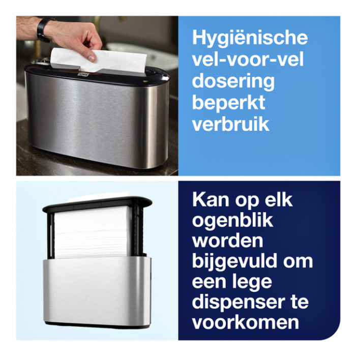 Handdoekdispenser Tork H2 Image Line Xpress countertop zilver 460005