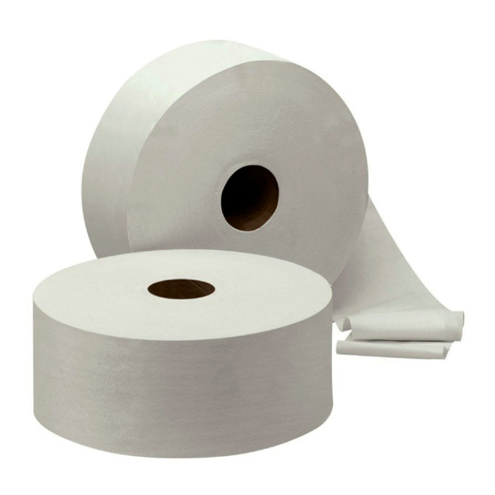 Toiletpapier Cleaninq T1 jumbo groot 2-laags 6x380m wit