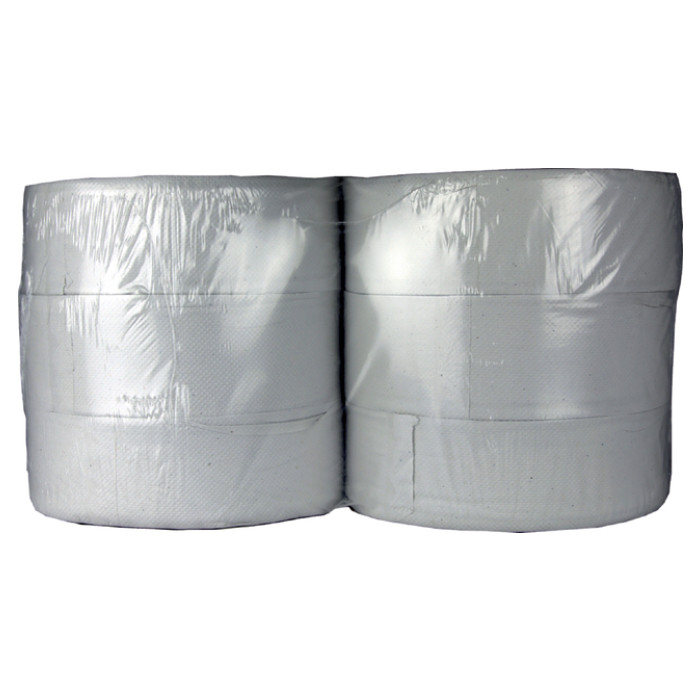 Toiletpapier Cleaninq T1 jumbo groot 2-laags 6x380m wit