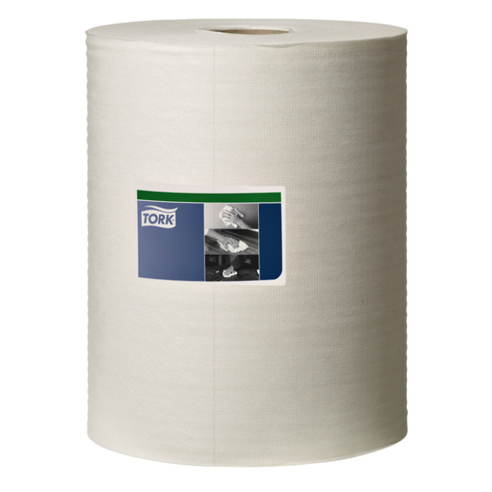 Reinigingsdoek Tork W2 Premium Heavy-Duty 1-laags 106m wit 530137