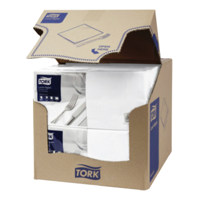 Lunchservet Tork Advanced 1/4 vouw 2-laags 328x325mm 200 vel wit 477149