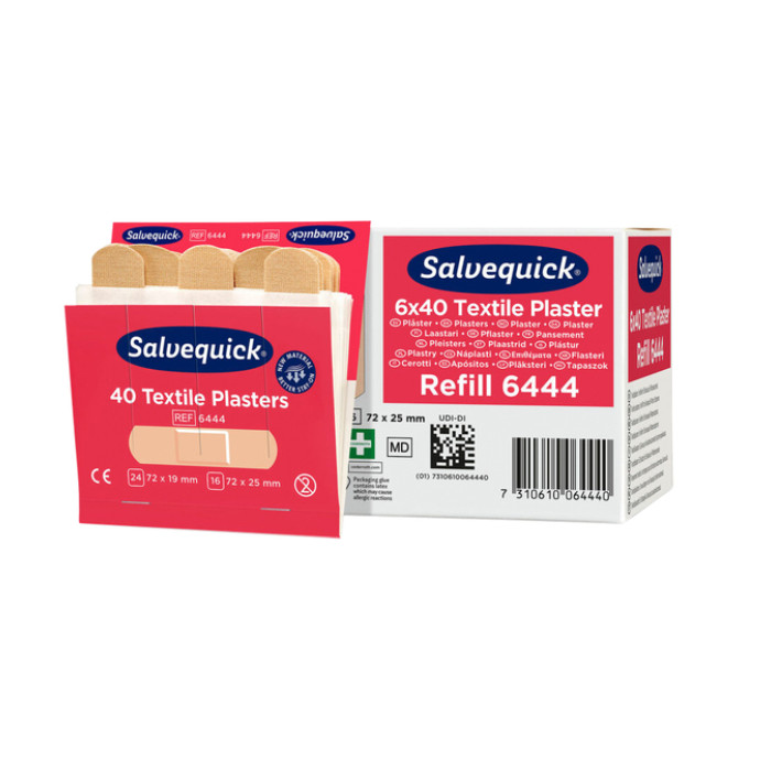 Pleisters Salvequick navulling textiel 6x 40 stuks
