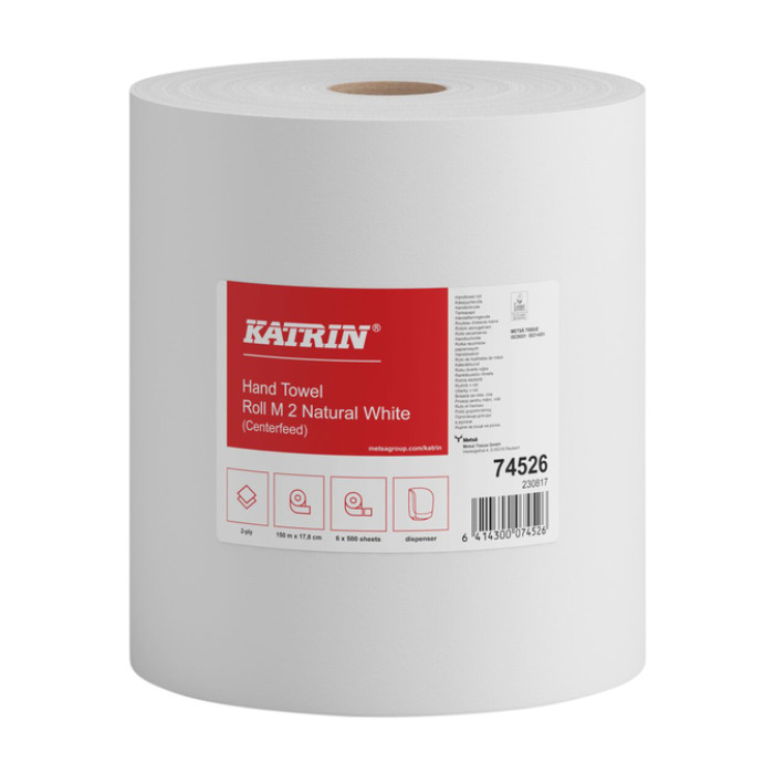 Poetspapier Katrin medium 2-laags 500 vel wit 74526