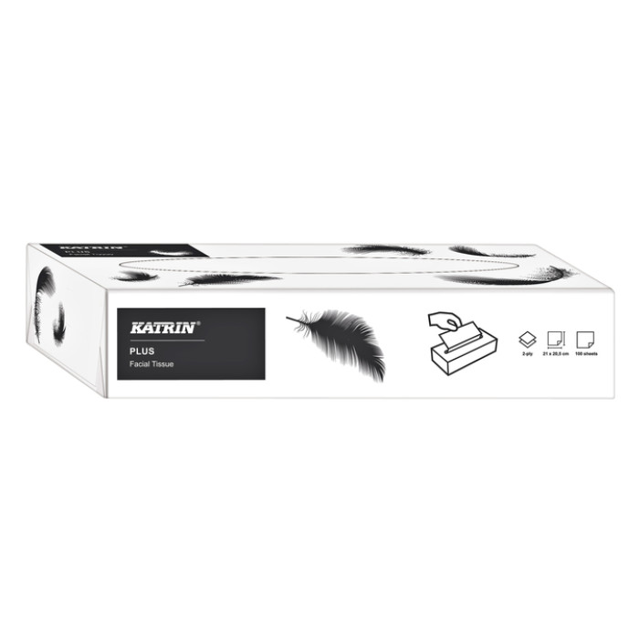 Facial tissues Katrin Plus 2-laags 100 vel wit 11797