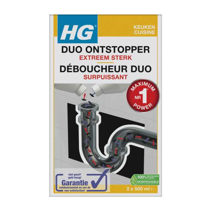 Afvoerontstopper HG keuken Duo 2x500ml