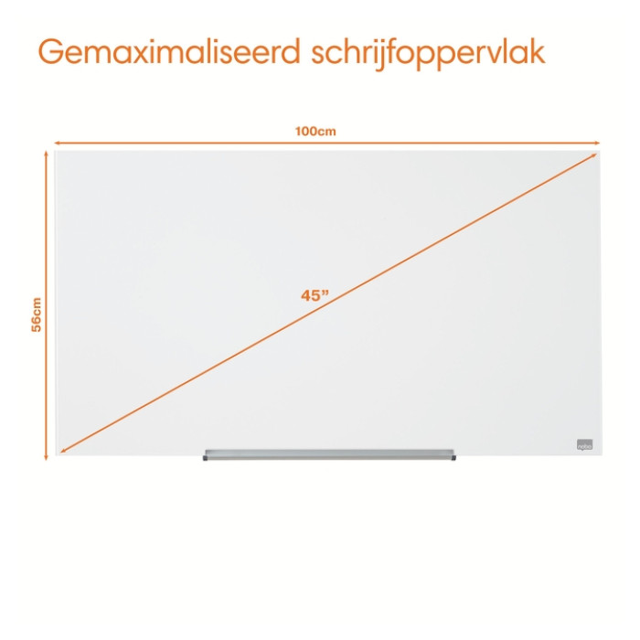 Glasbord Nobo Impression Pro 99,3x55,9cm briljant wit