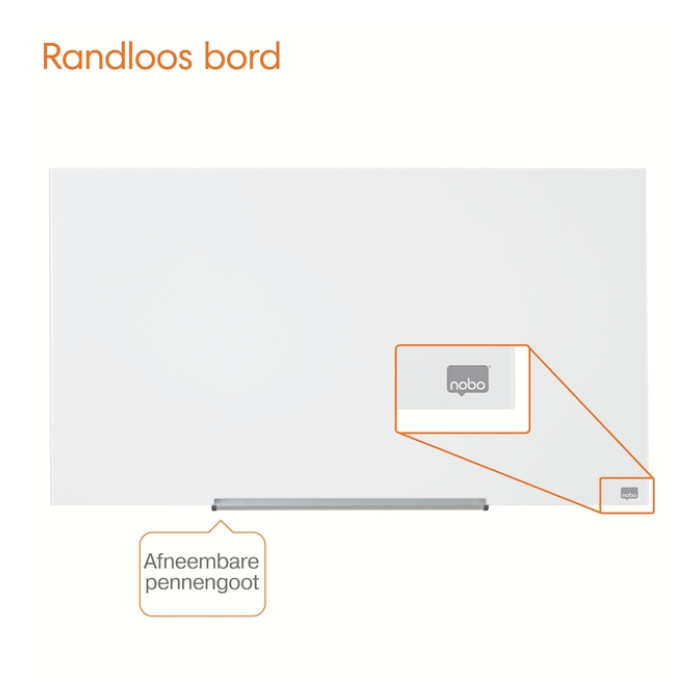 Glasbord Nobo Impression Pro 99,3x55,9cm briljant wit