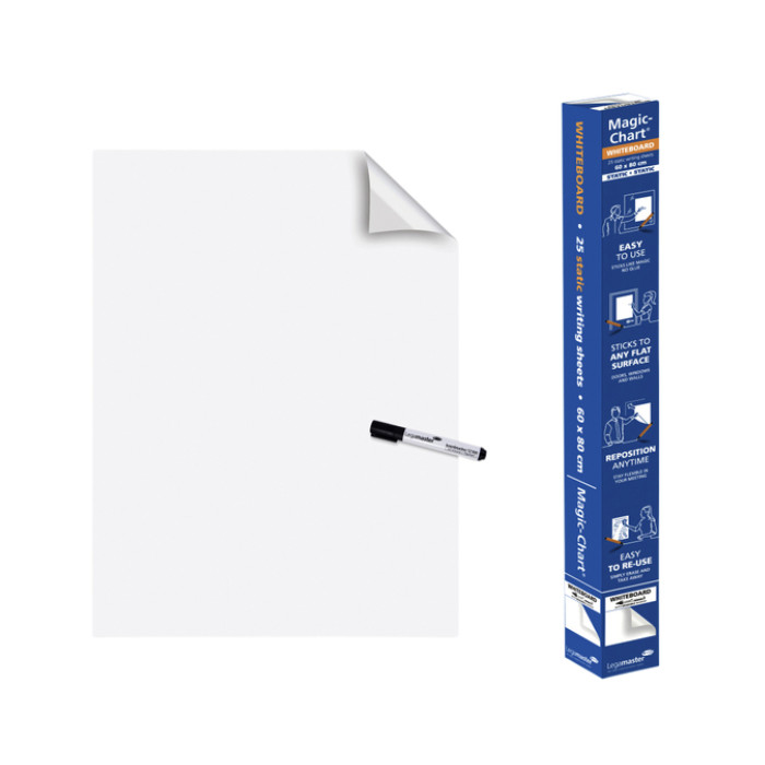 Magic-Chart Legamaster Whiteboard 600x800mm wit 25 vel