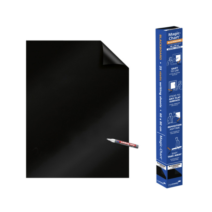Magic-Chart Legamaster Whiteboard 600x800mm zwart 25 vel