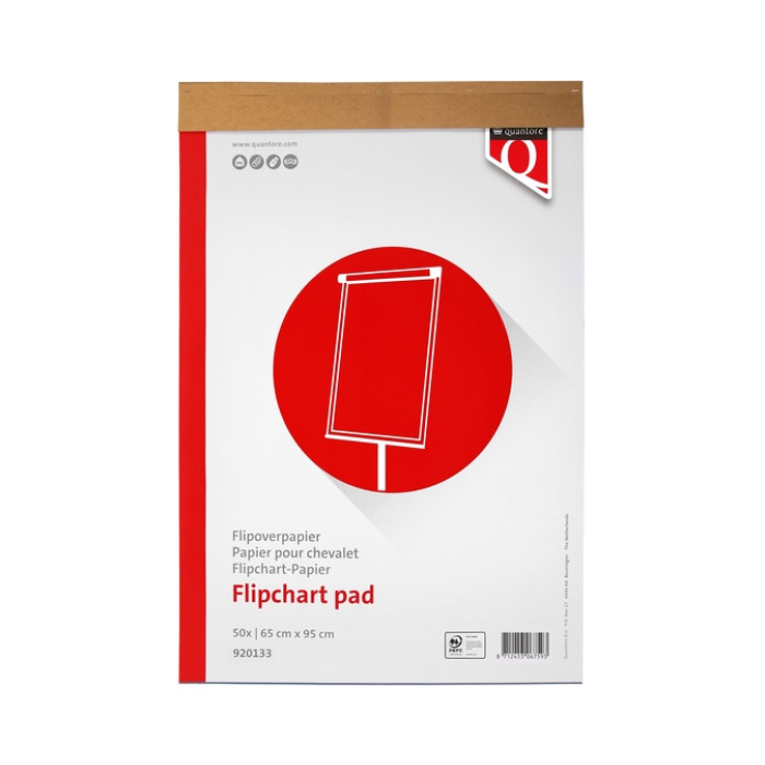 Flipoverpapier Quantore 65x95cm 50vel opgerold in verzenddoos