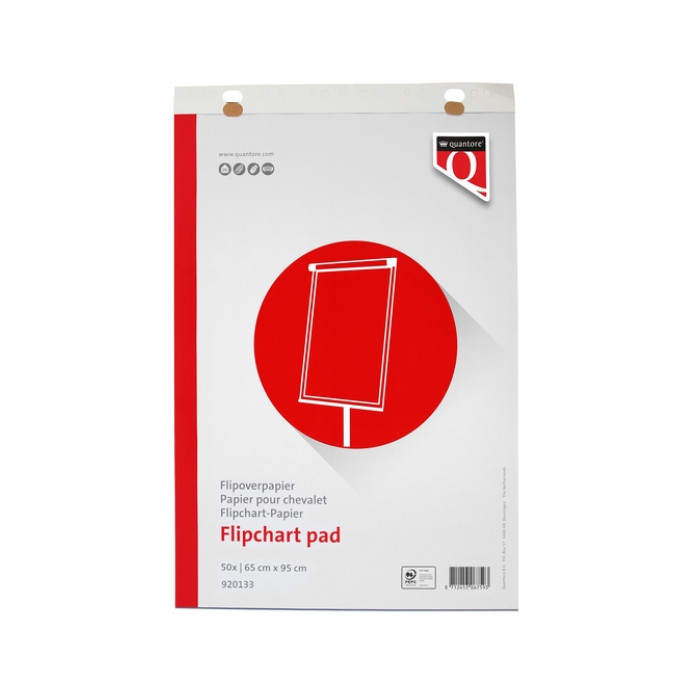 Flipoverpapier Quantore 65x95cm 50vel opgerold in verzenddoos