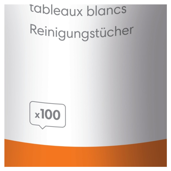 Whiteboard reinigingsdoekjes Nobo pot met 100 stuks