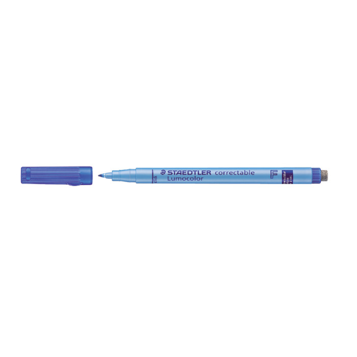 Viltstift Staedtler Lumocolor 305 non permanent correctable F blauw