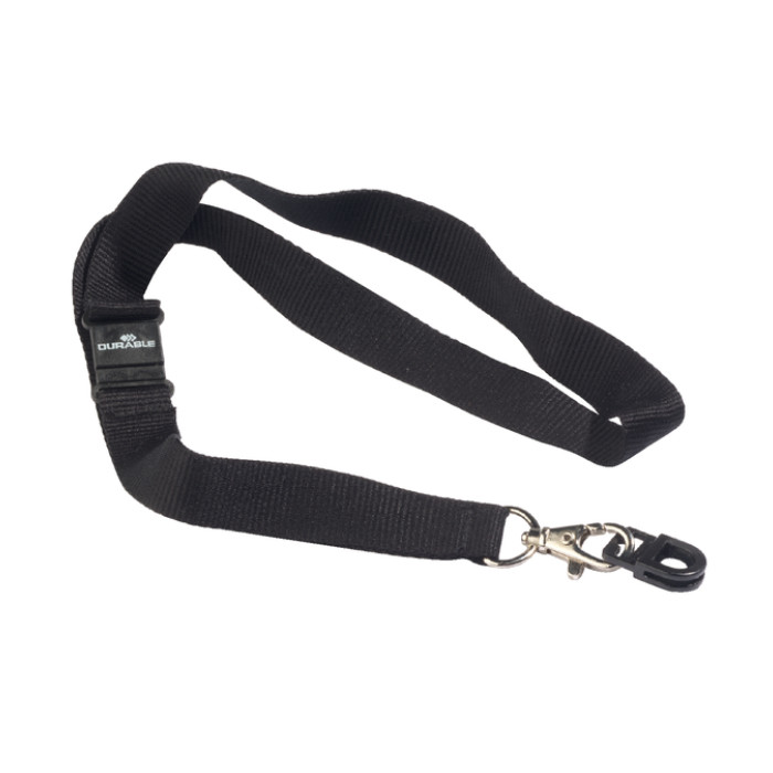 Textielkoord Durable 8187 met card fix zwart