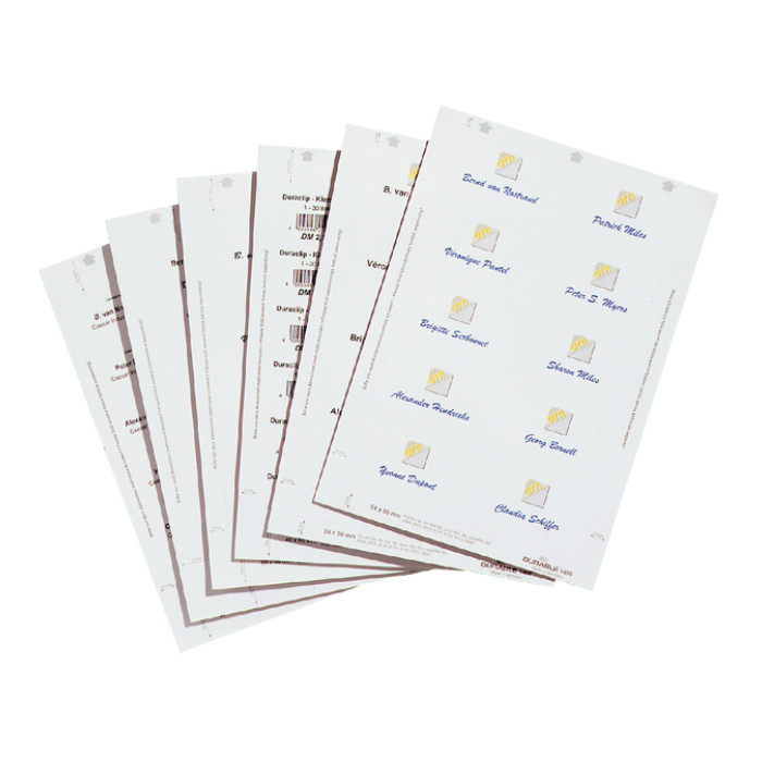 Badgekaart Durable 1453 bedrukbaar 40x75mm 240 stuks