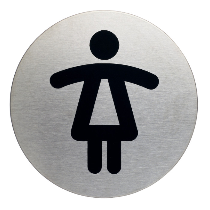 Infobord pictogram Durable 4904 wc dames rond 83mm