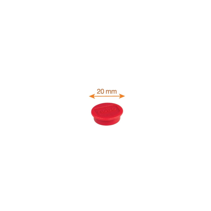 Magneet Nobo 38mm rood 4 stuks