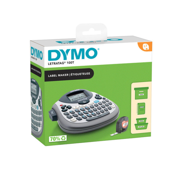Labelprinter Dymo LetraTag 100T qwerty 12mm zilver