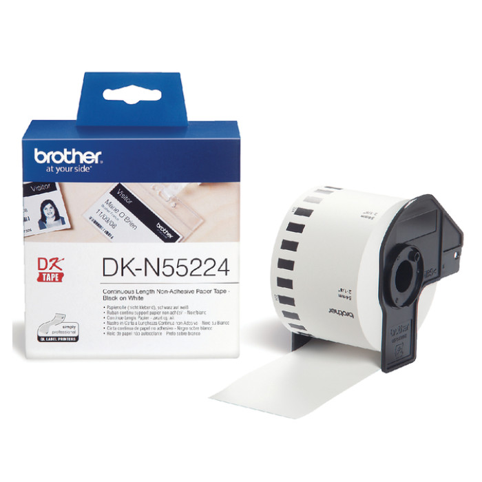Etiket Brother DK-N55224 doorlopend niet klevend 54mm 1 rol á 30m wit
