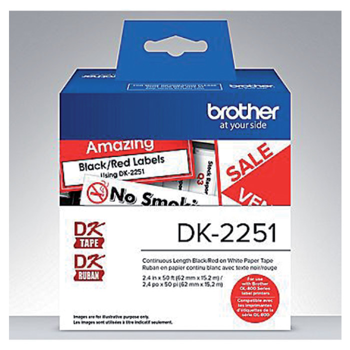 Etiket Brother DK-22251 doorlopend 62mm 1 rol á 15m wit