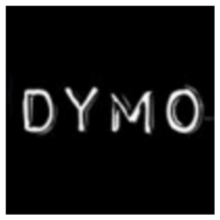 Reliëftape Dymo embossing plastic 9mm wit op zwart