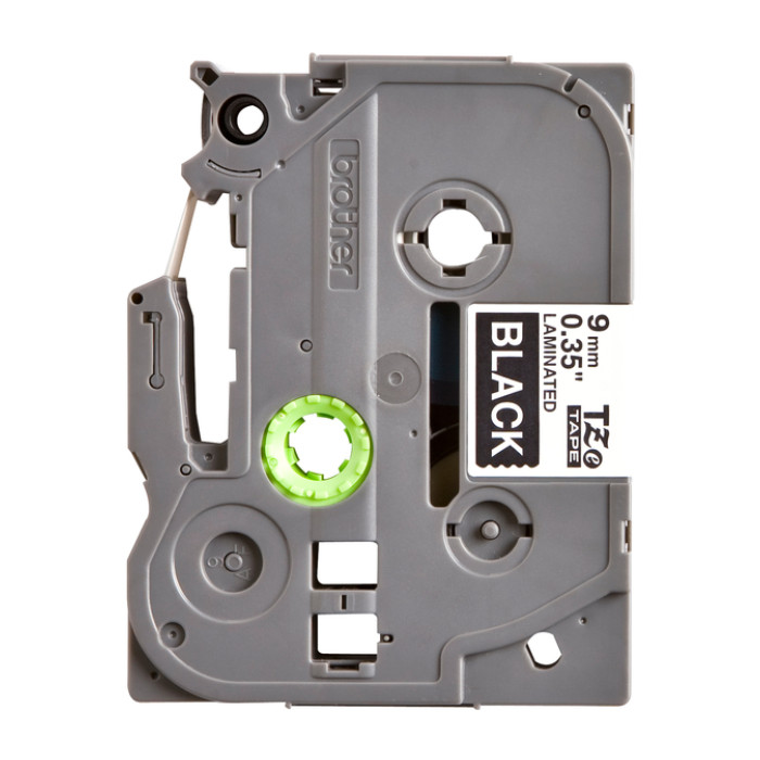 Labeltape Brother P-touch TZe-325 standaard 9mm wit op zwart