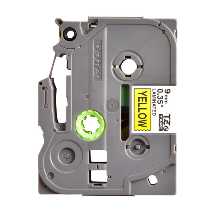 Labeltape Brother P-touch TZe-621 standaard 9mm zwart op geel