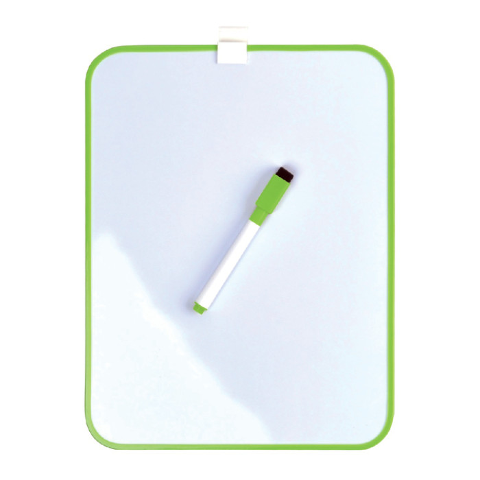 Whiteboard Desq 21.5x28cm + marker groen profiel