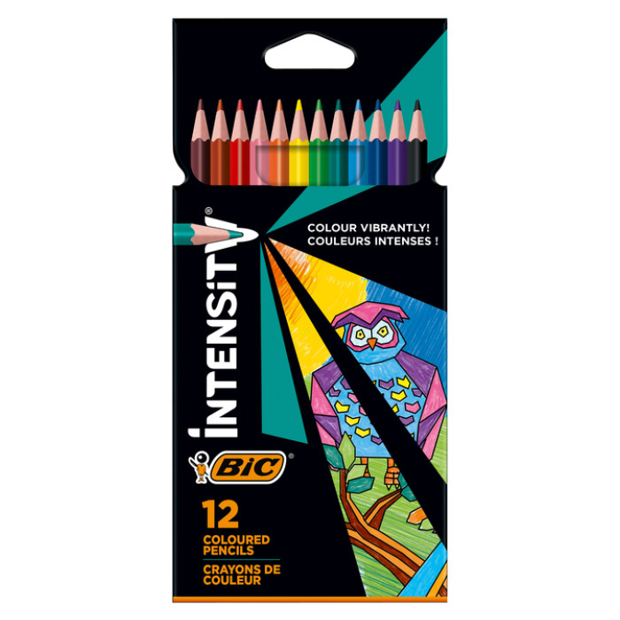 Kleurpotloden Bic Intensity assorti etui  à 12 stuks