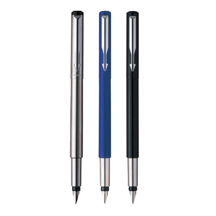 Vulpen Parker Vector stainless steel medium blister à 1 stuk