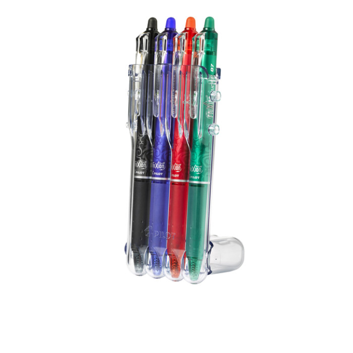 Rollerpen PILOT friXion clicker medium basis assorti Set2Go à  4 stuks